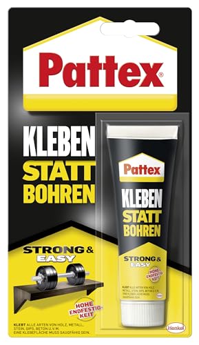 Pattex Montagekleber Kleben statt Bohren, starker Kraftkleber für sofortigen Halt, universell einsetzbarer Baukleber, Kleber mit hoher Endfestigkeit, 1 x 50g von Pattex