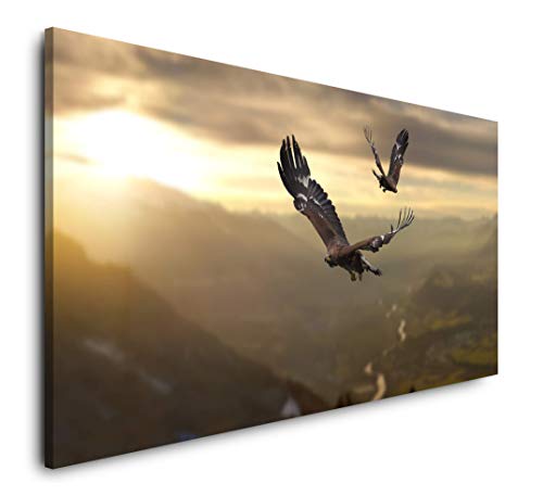 Adler in einer Gebirgslandschaft 120x 60cm Panorama Leinwand Bild XXL Format Wandbilder Wohnzimmer Wohnung Deko Kunstdrucke Adler in einer Gebirgslandschaft 120x 60cm Panorama Leinwand Bild XXL Format Wandbilder Wohnzimmer Wohnung Deko Kunstdrucke von Paul Sinus Art