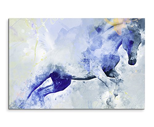 Paul Sinus Art Bild Leinwand 70x40cm Fliehendes Pferd in Blautönen Paul Sinus Art Bild Leinwand 70x40cm Fliehendes Pferd in Blautönen von Paul Sinus Art