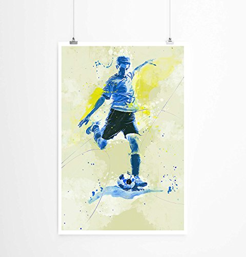 Paul Sinus Art Fussball 90x60cm auf Masterclass Metallic Pearl High Gloss Photo Paper von Paul Sinus Art