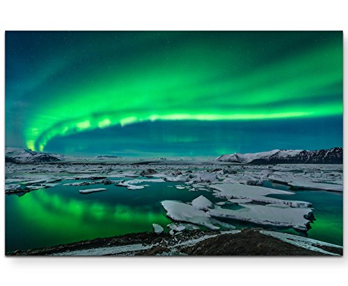 Paul Sinus Art Leinwandbilder | Bilder Leinwand 120x80cm spektakuläres Polarlicht über Jokulsarlon Island Paul Sinus Art Leinwandbilder | Bilder Leinwand 120x80cm spektakuläres Polarlicht über Jokulsarlon Island von Paul Sinus Art