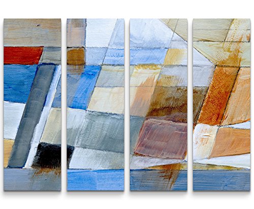 Paul Sinus Art Leinwandbilder | Bilder Leinwand 130x90cm 4 Teile abstrakte Malerei mit geometrischen Design Paul Sinus Art Leinwandbilder | Bilder Leinwand 130x90cm 4 Teile abstrakte Malerei mit geometrischen Design von Paul Sinus Art