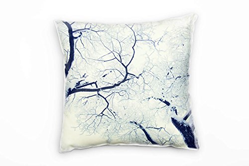 Paul Sinus Art Winter, weiß, braun, schneebedeckte Laubbäume Deko Kissen 40x40cm für Couch Sofa Lounge Zierkissen - Dekoration zum Wohlfühlen von Paul Sinus Art