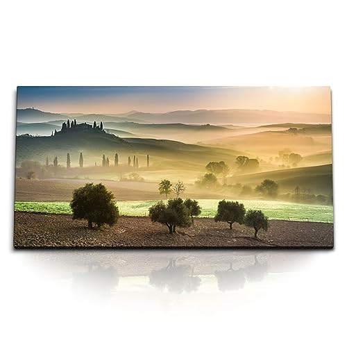 Paul Sinus Kunstdruck Bilder 120x60cm Toskana Landschaft Sonnenuntergang Natur Italien von Paul Sinus