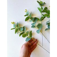 Künstlicher Eukalyptus Ein Stiel, Kleiner Füller, Blumenstrauß, Kunstblumen, Blumenmittelstücke Diy, Sommerdekor, Frühlingsgrünzweige von PaulettaCrafts