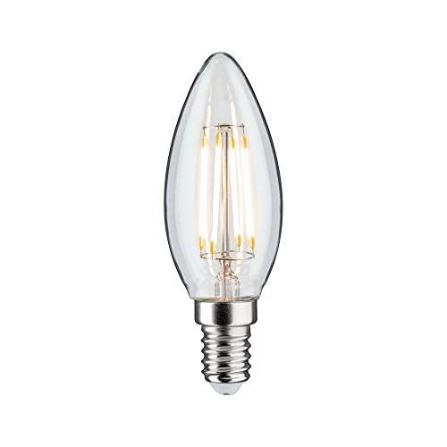 Paulmann 28684 LED Lampe Filament Kerze 4,8W Leuchtmittel dimmbar Klar 2700K Warmweiß E14 von Paulmann