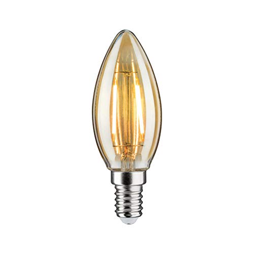 Paulmann 28704 LED Lampe Filament Kerze 2,6W Leuchtmittel Gold 2500K Goldlicht E14 von Paulmann