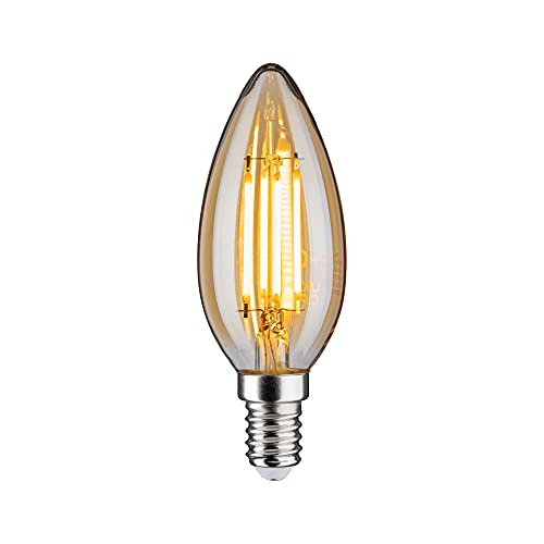 Paulmann 28705 LED Lampe Filament Kerze 4,7W Leuchtmittel dimmbar Gold 2500K Goldlicht E14 von Paulmann