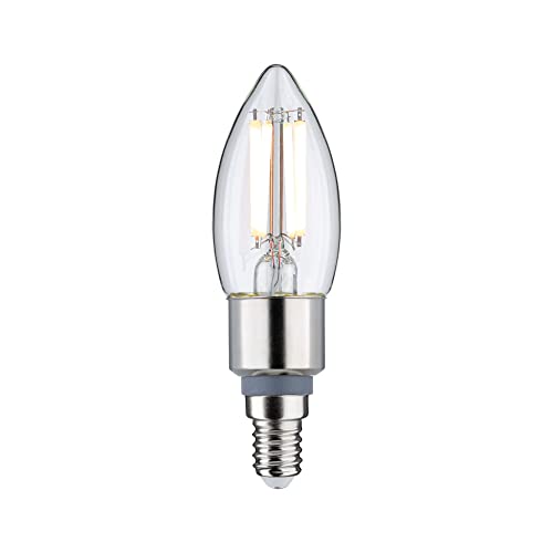Paulmann 28777 LED Lampe Filament Kerze Dim to warm 5W dimmbar Leuchtmittel Klar Goldlicht bis Warmweiß 1800-3000K E14 von Paulmann