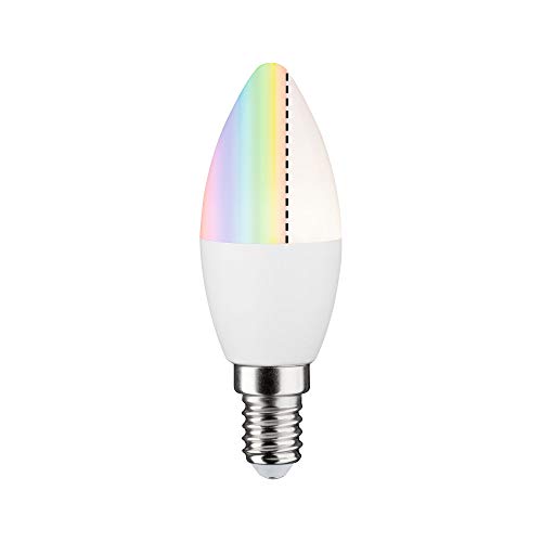 Paulmann 50127 LED Lampe Kerze Smart Home Zigbee RGBW 6,3 Watt dimmbar Energiesparlampe Matt Beleuchtung Lampen 2700 K E14 von Paulmann
