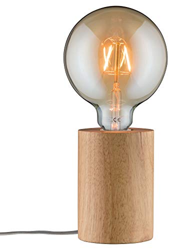 Paulmann 79640 Neordic Tischleuchte Talin max. 1x20W Tischlampe für E27 Lampen Nachttischlampe Holz 230V Holz ohne Leuchtmittel von Paulmann