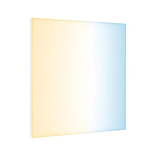 Paulmann 79826 LED Panel Velora eckig incl. 1x19,5 Watt dimmbar Deckenlampe Weiß matt Lichtpanel Metall Deckenlicht 2700 K von Paulmann