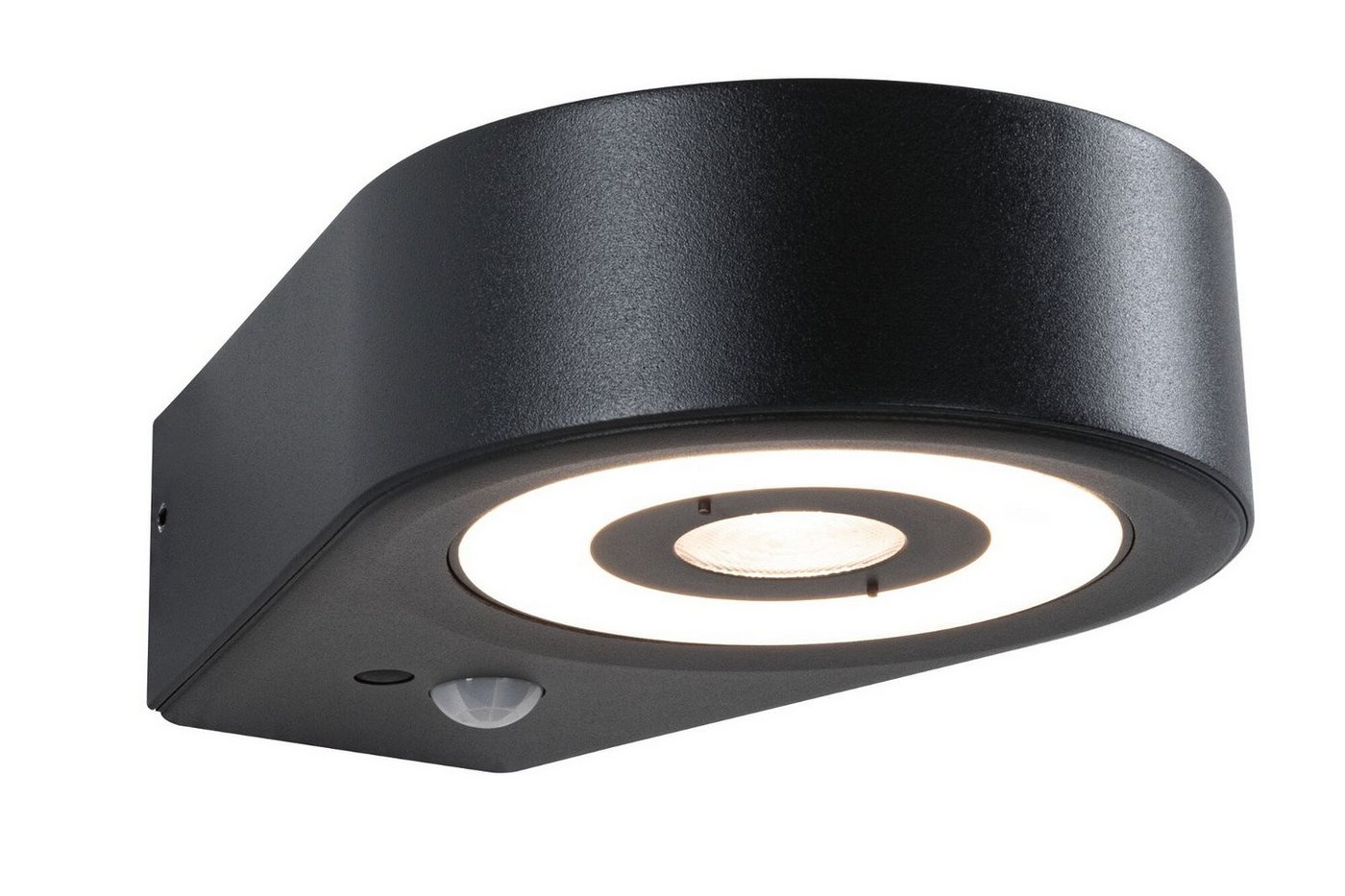 Paulmann LED Außen-Wandleuchte Silma IP44 65x186mm 3000K 5,5 / 1x0,7W 600lm 230V Aluminium, LED fest integriert, Warmweiß, Bewegungsmelder von Paulmann