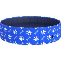 PawHut Hundebadewanne  Faltbarer Hundepool, Badewanne & Swimmingpool, Wasserbecken für Hunde und Katzen, Ø120x30H cm  Aosom.de von PawHut