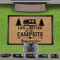 Das Leben Ist Besser Camping Fußmatte, Rv Camper, Wohnmobil Geschenk, Outdoor Matte Willkommensmatte, Zeltplatz Fußmatte von Pawsonalize