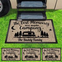 Memories One Camping Outdoor Fußmatte Für Camper, Wohnmobil Geschenk, Personalisierte Fußmatte, Benutzerdefinierte Matte von Pawsonalize