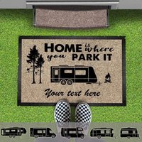 Home Is Where You Park It Fußmatte, Outdoor-Matte Für Wohnmobile, Camping-Geschenk, Camping-Willkommensmatte, Wohnmobil-Fußmatte von Pawsonalize