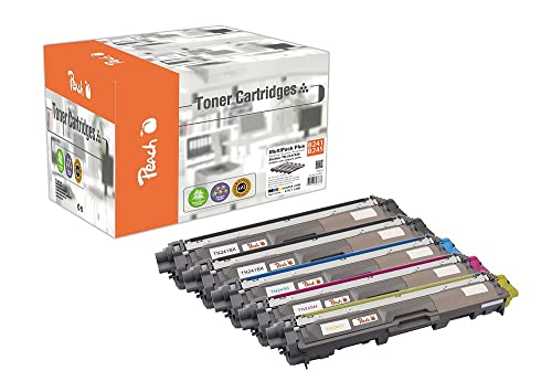 Peach B241/245 Spar Pack Plus Tonermodule XL (2xBK, C, M, Y) ersetzt Brother TN-241bk, TN-245 für z.B. Brother DCP -9020 CDW, Brother HL -3140 CW, Brother HL -3150 CDN, Brother HL -3150 CDW von Peach