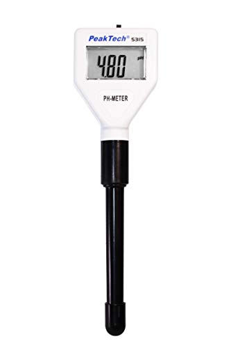 PeakTech 5315, pH Messgerät für Reagenzgläser, Aquarium, Pool und Wasseraufbereitung, pH Wert Checker mit Zubehör, 0.00 - 14.00 pH, extra dünne Sonde, 1 Stück von PeakTech