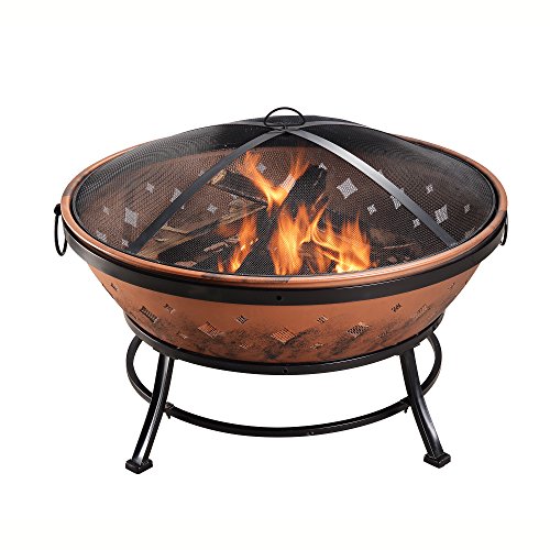 Peaktop Garten Holzkamin Patio Metallschale Feuer Hitze FP35 von Teamson Home