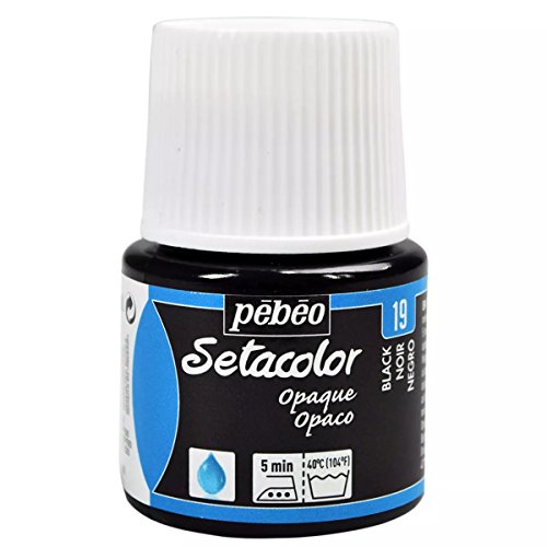 Blumentopf aus Malerei Textil 'Pébéo – Setacolor' schwarz 45 ml von Pébéo