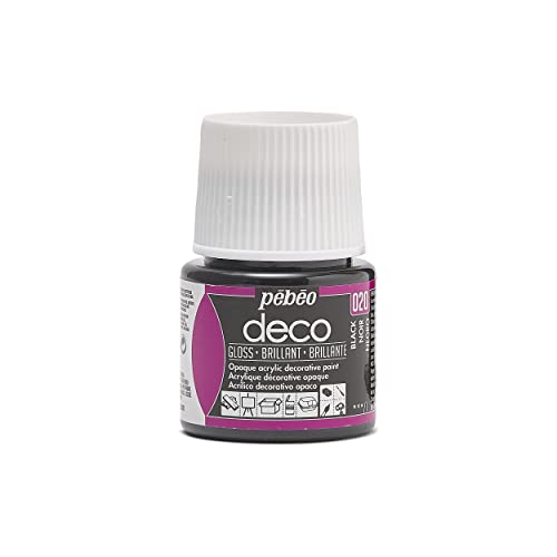 Pébéo 092020 Acrylfarbe, 45 ml, Tiefschwarz, 1 Flasche von Pebeo