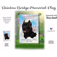 Cane Corso Schwarz - Haustier-Denkmal-Garten-Flagge Mit Personalisierungsoptionen von PegasusPetsCo