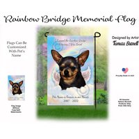 Chihuahua Sh Black & Tan - Haustier-Memorial Gartenflagge Mit Personalisierungsoptionen von PegasusPetsCo