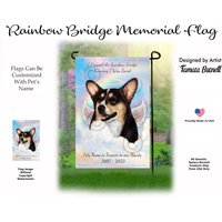 Corgis Pembroke Tri Color - Pet Memorial Garden Flag Mit Personalisierungsoptionen von PegasusPetsCo