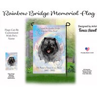 Keeshond - Pet Memorial Garden Flag Mit Personalisierungsoptionen von PegasusPetsCo