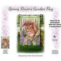 Mini Lop Cinnamon Rabbit | Kann Mit Haustier Oder Familienname Personalisiert Werden Gartenflagge von PegasusPetsCo