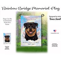 Rottweiler - Haustier-Memorial Garten-Flagge Mit Personalisierungs-Optionen von PegasusPetsCo