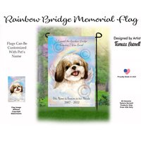 Shih Tzu Gold & Weiß - Pet Memorial Garden Flag Mit Personalisierungsoptionen von PegasusPetsCo