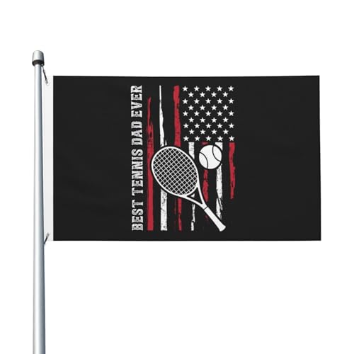 Amerikanische Flagge, professionelle Tennisspieler-Flaggen, 3 x 5 Fuß, doppelseitig, langlebiges Dekor-Banner für den Außenbereich, Innenhöfe, Polyester-Flaggen von Peiyeety