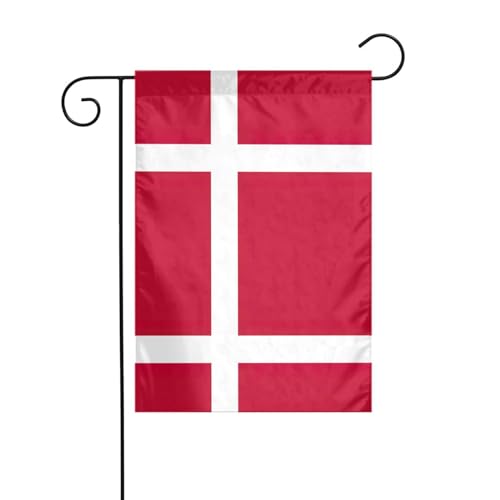 Dänische Flagge – Gartenflaggen für draußen – kleine Rasenflagge, eine unverzichtbare Frühlingsgartenflagge für jeden Rasen oder Hinterhof von Peiyeety