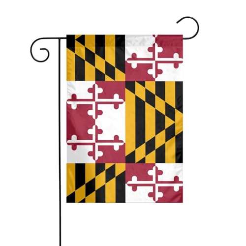 Maryland State Flag Outdoor-Gartenflaggen für den Außenbereich – kleine Rasenflagge, eine unverzichtbare Frühlingsgartenflagge für jeden Rasen oder Hinterhof von Peiyeety