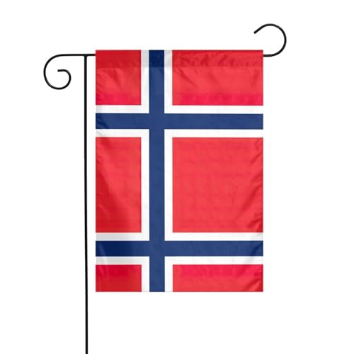 Norwegische Flagge Outdoor-Gartenflaggen für den Außenbereich – kleine Rasenflagge, eine unverzichtbare Frühlingsgartenflagge für jeden Rasen oder Hinterhof von Peiyeety