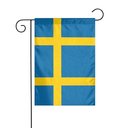 Schwedische Flagge Outdoor-Gartenflaggen für den Außenbereich – kleine Rasenflagge, eine unverzichtbare Frühlingsgartenflagge für jeden Rasen oder Hinterhof von Peiyeety