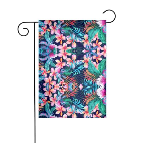 Tropische Blumen-Gartenflaggen für den Außenbereich – kleine Rasenflagge, eine unverzichtbare Frühlingsgartenflagge für jeden Rasen oder Hinterhof von Peiyeety
