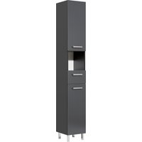 Saphir Hochschrank "Quickset Badschrank 30 cm breit, 2 Türen, 1 Nische, 1 Schublade", Badezimmer-Hochschrank inkl. Türdämpfer, Griffe in Chrom glänzend von Saphir