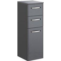 Saphir Unterschrank "Quickset 327 Badschrank, 1 Tür, 2 Schubladen, 30 cm breit", Badezimmer-Unterschrank inkl. Türdämpfer, Griffe in Chrom Glanz von Saphir