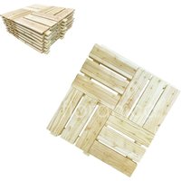 Floranica Terrassenmosaik aus Holz 1 Stück 60x60 cm Gartenfliesen Lärche Natürliche Farbe Terrassenb von Pemicont