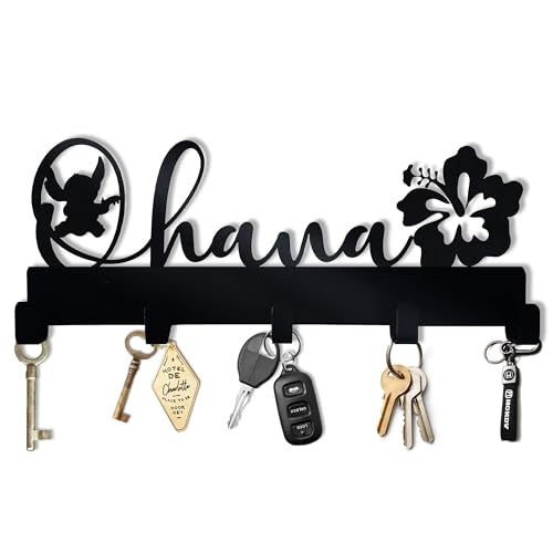 Pentacle Toys Ohana Family Key Hangers - Metall, Schwarz - Wandmontage - Disney Stitch Key Holders - 5 Haken - Schlüsselbrett Pentacle Toys Ohana Family Key Hangers - Metall, Schwarz - Wandmontage - Disney Stitch Key Holders - 5 Haken - Schlüsselbrett von Pentacle Toys