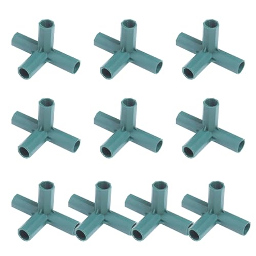 Peosaard 10pcs 3/4/5 Wege 16mm PVC -Anpassungsbauen -Gewächshaus -Rahmenmöglichkeiten - Gewächshausrahmenanschluss für Blumenständer und Gewächshausrahmenkonstruktion usw., grün, grün, von Peosaard