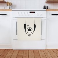Spaniel Hund Baumwoll-Geschirrtuch, 50 X 70 cm, Bio-Baumwolle, Umweltfreundlich Hund-Küchenhandtuch, Handtuch Mit Welpen von PepMelon