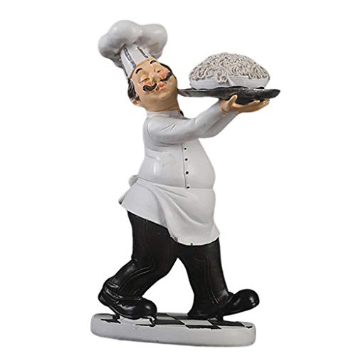 Perfeclan Chef Figur Chefkoch Dekofigur Küche Bar Accessoires Tischdeko, Nudeln von Perfeclan