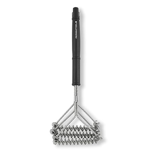 Permasteel Grillbürste Edelstahl | Grill zubehör zum Reinigen von Grillrost | Grillreiniger Gasgrill | Bürste mit 3 Borstensätzen | Stahlbürste Permasteel Grillbürste Edelstahl | Grill zubehör zum Reinigen von Grillrost | Grillreiniger Gasgrill | Bürste mit 3 Borstensätzen | Stahlbürste von Permasteel