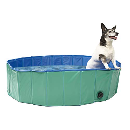 Pet Mania - XL Faltbares Hundepool, Planschbecken, Badewanne (120X30cm) - Premium PVC mit Verstärkten Oxford Wänden - für Hunde & Kinder von Pet Mania