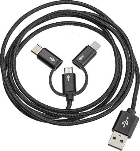 Peter Jäckel 17587 USB-Kabel 1,5 m USB C Micro-USB A schwarz – USB-Kabel (1,5 m, USB C, Micro-USB A, 2.0, schwarz) von Peter Jäckel