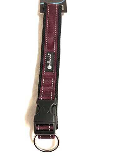 Petlando Mesh-Outdoor-Hundehalsband mit reflektierenden Streifen Berry XL Halsumfang 55-60 cm Petlando Mesh-Outdoor-Hundehalsband mit reflektierenden Streifen Berry XL Halsumfang 55-60 cm von Petlando